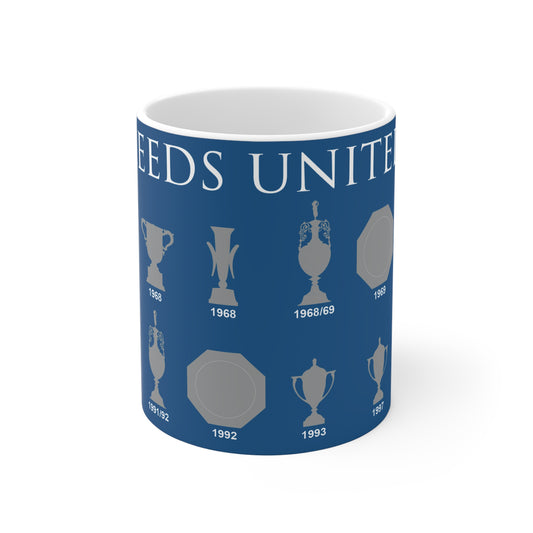 Leeds United Trophies Collection Mug - Blue