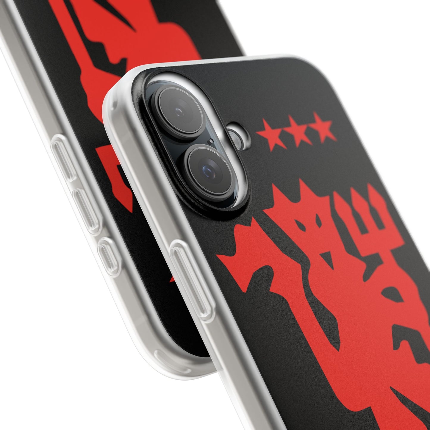 Manchester United iPhone Flexi Case - iPhone 16, 15, 14, Plus/Pro/Pro Max - Black