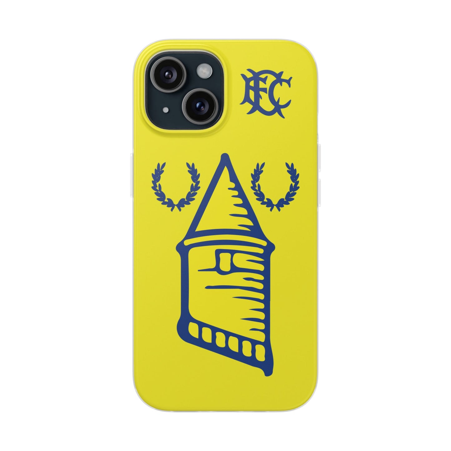 Everton Tower & Monogram Yellow iPhone Flexi Case - iPhone 16, 15, 14, Plus/Pro/Pro Max