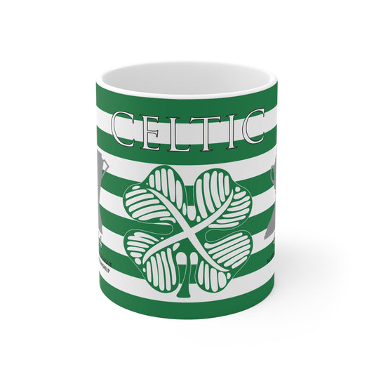 Celtic Trophies & Clover Mug - Hoops