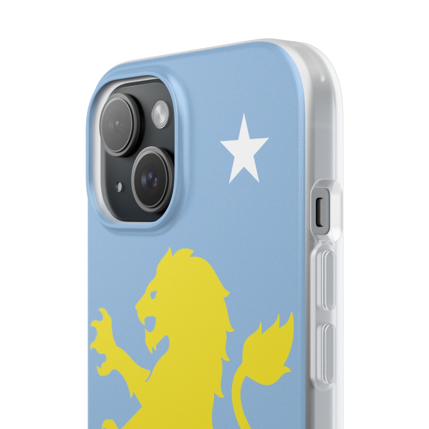 Aston Villa iPhone Flexi Case - iPhone 16, 15, 14, Plus/Pro/Pro Max - Blue, Yellow Lion