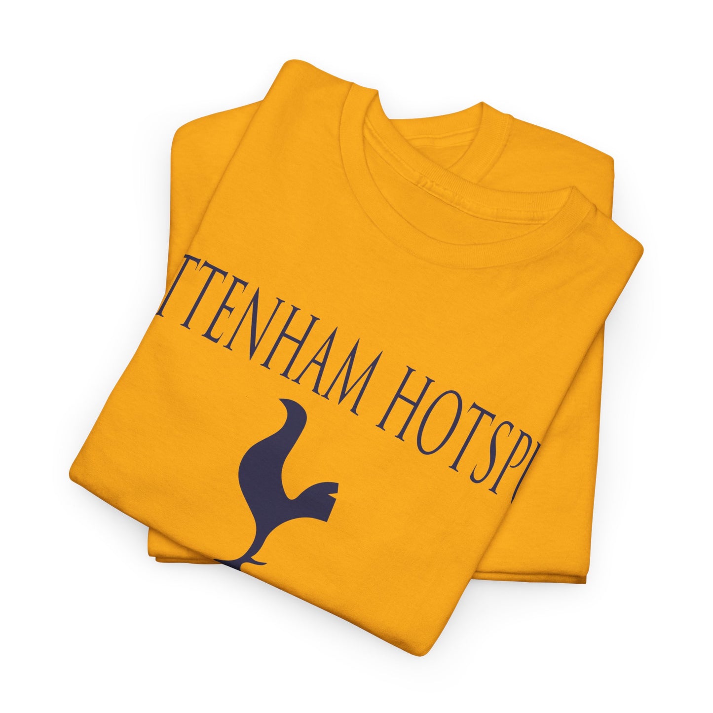 Tottenham Hotspur Cockerel & Trophies Unisex Heavy Cotton T-Shirt - Navy/White/Black/Gold/Light Blue/Royal