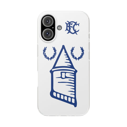 Everton Tower & Monogram White iPhone Flexi Case - iPhone 16, 15, 14 Plus/Pro/Pro Max