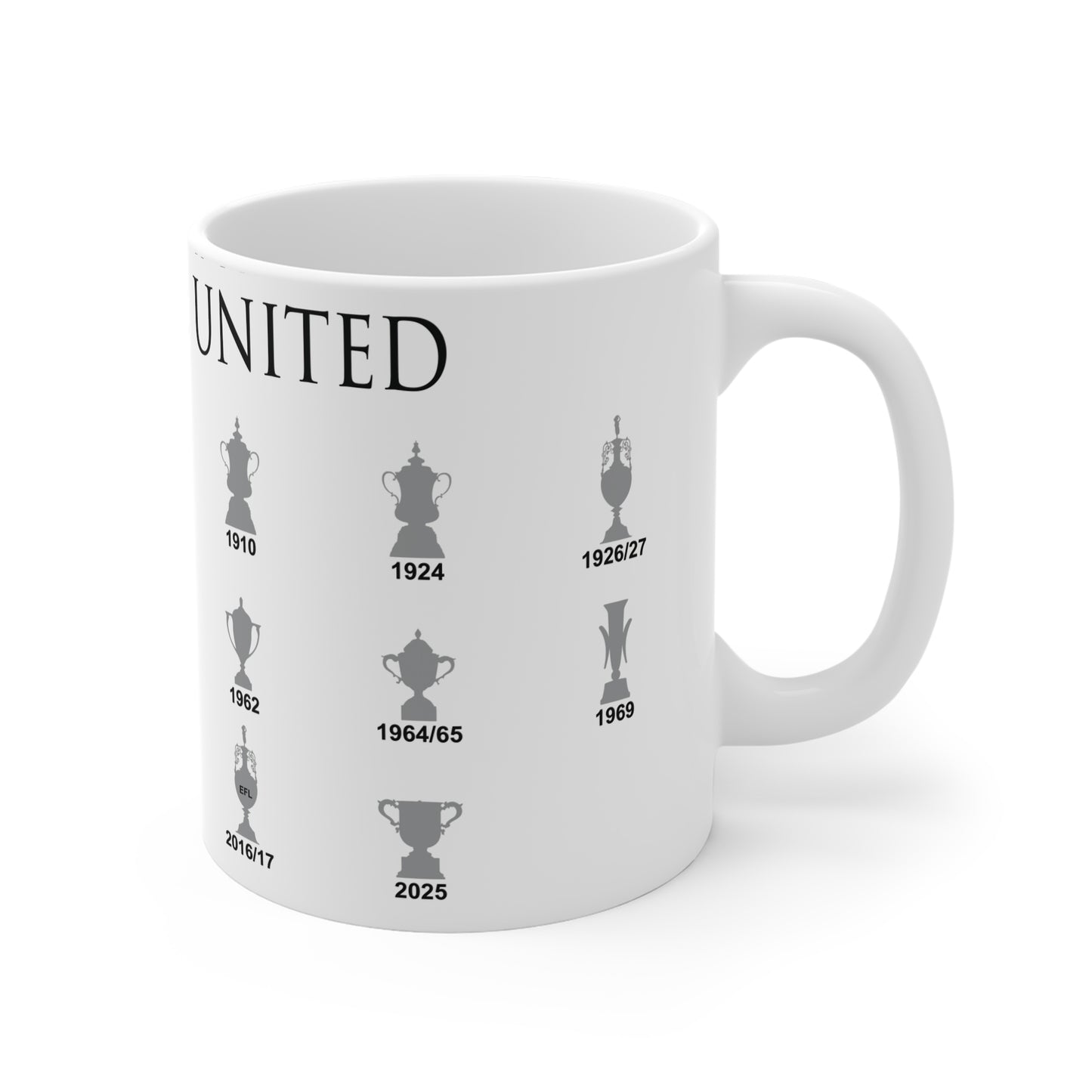 Newcastle United Trophies Collection Mug UPDATED - White