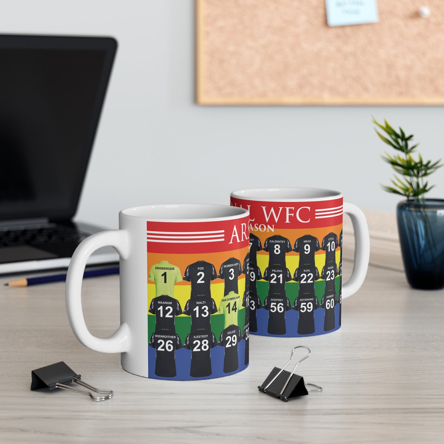 Arsenal Women Away Kit Mug - Rainbow