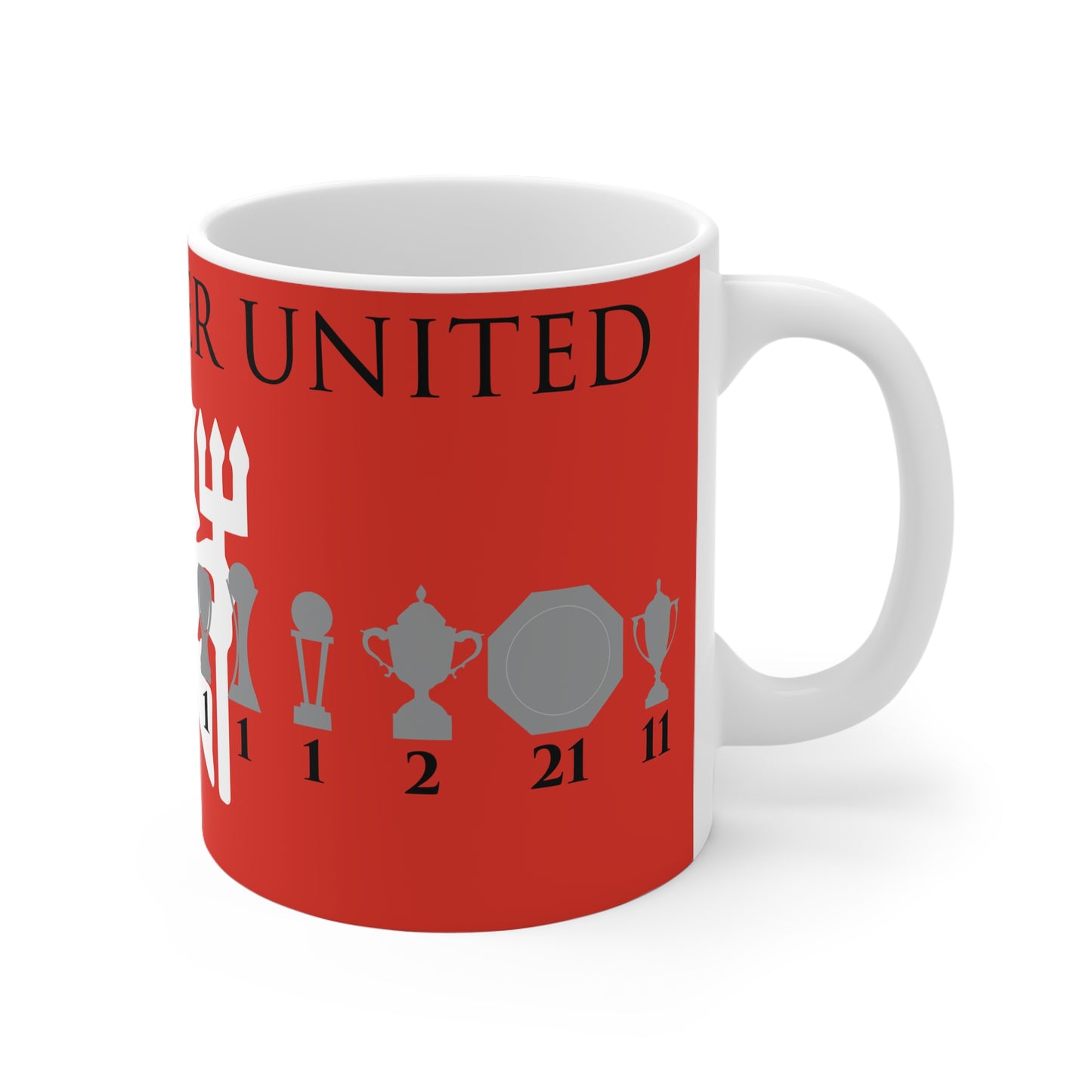 Manchester United Trophies & White Devil Mug - Red