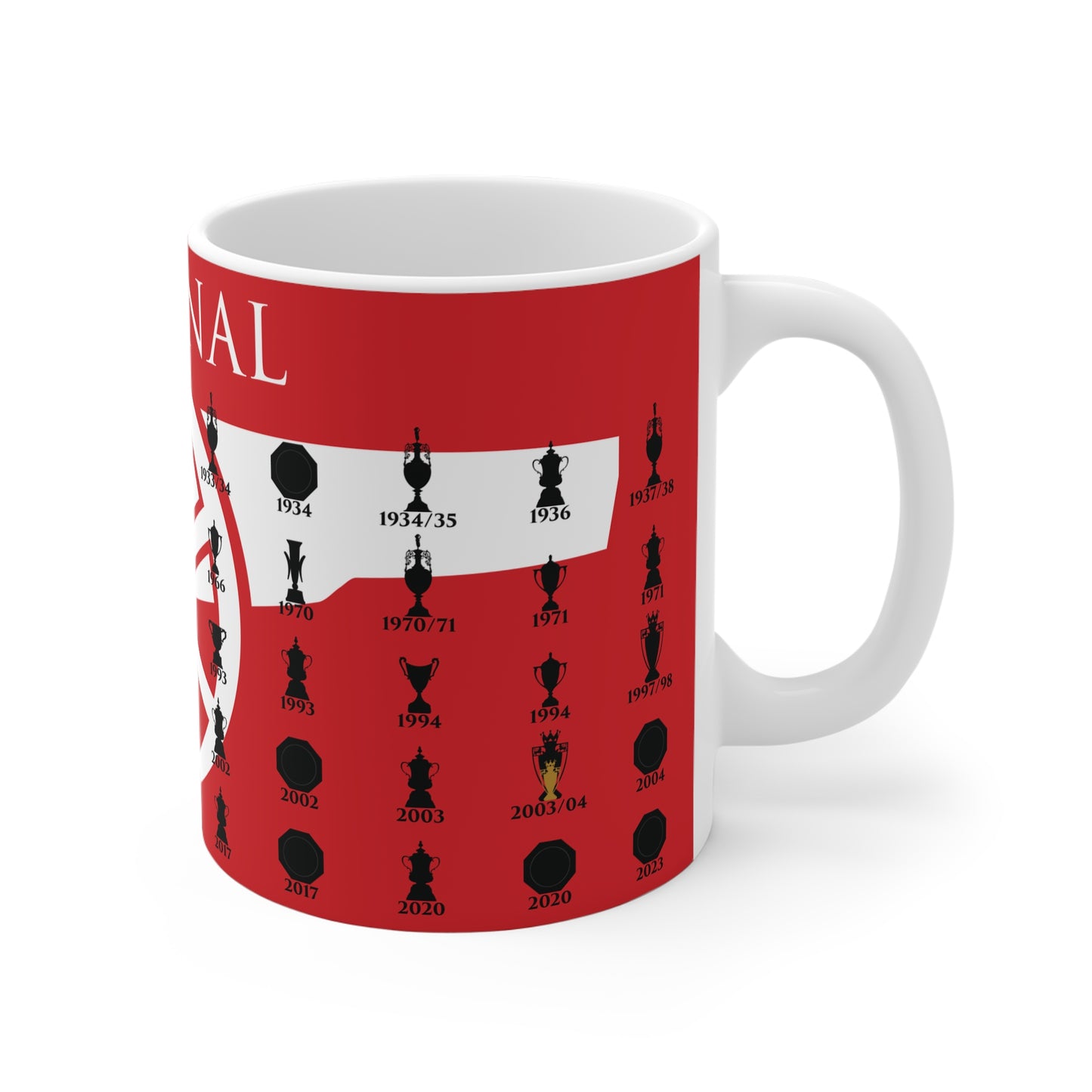 Arsenal Trophies Collection & Cannon Mug - Red