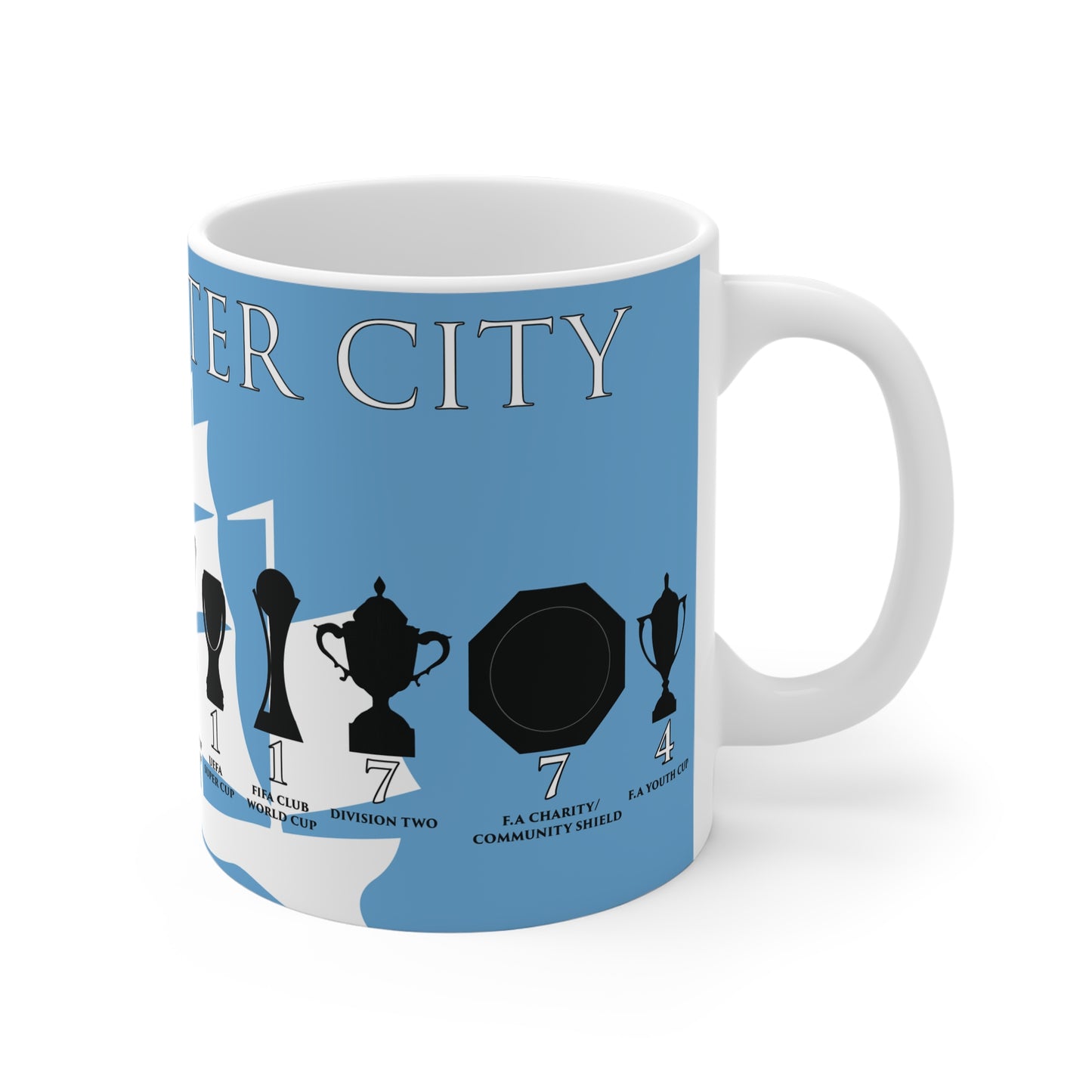 Manchester City Trophies & Ship Mug - Blue