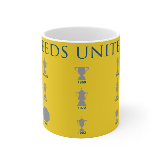 Leeds United Trophies Collection Mug - Yellow