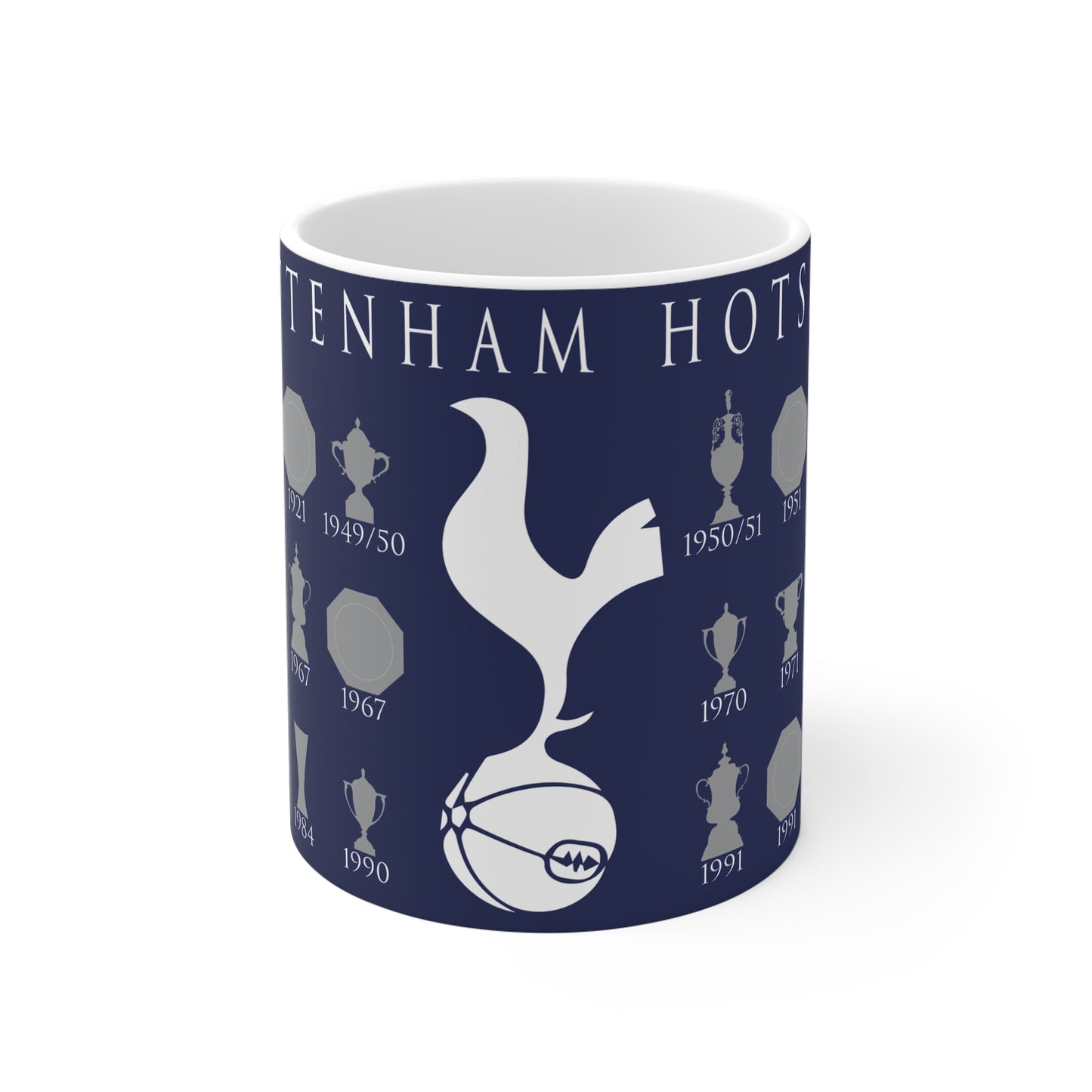 Tottenham Hotspur Trophies Collection & Cockerel Mug - Blue