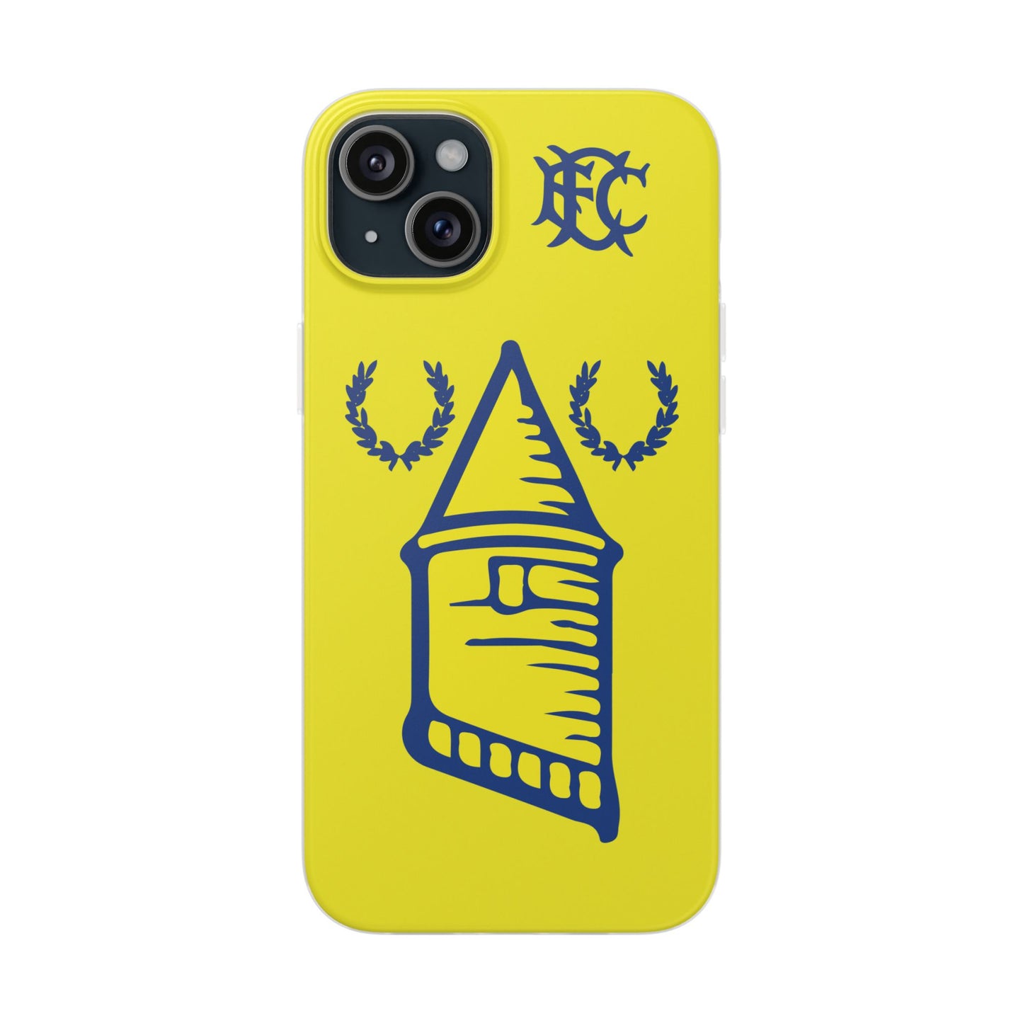 Everton Tower & Monogram Yellow iPhone Flexi Case - iPhone 16, 15, 14, Plus/Pro/Pro Max