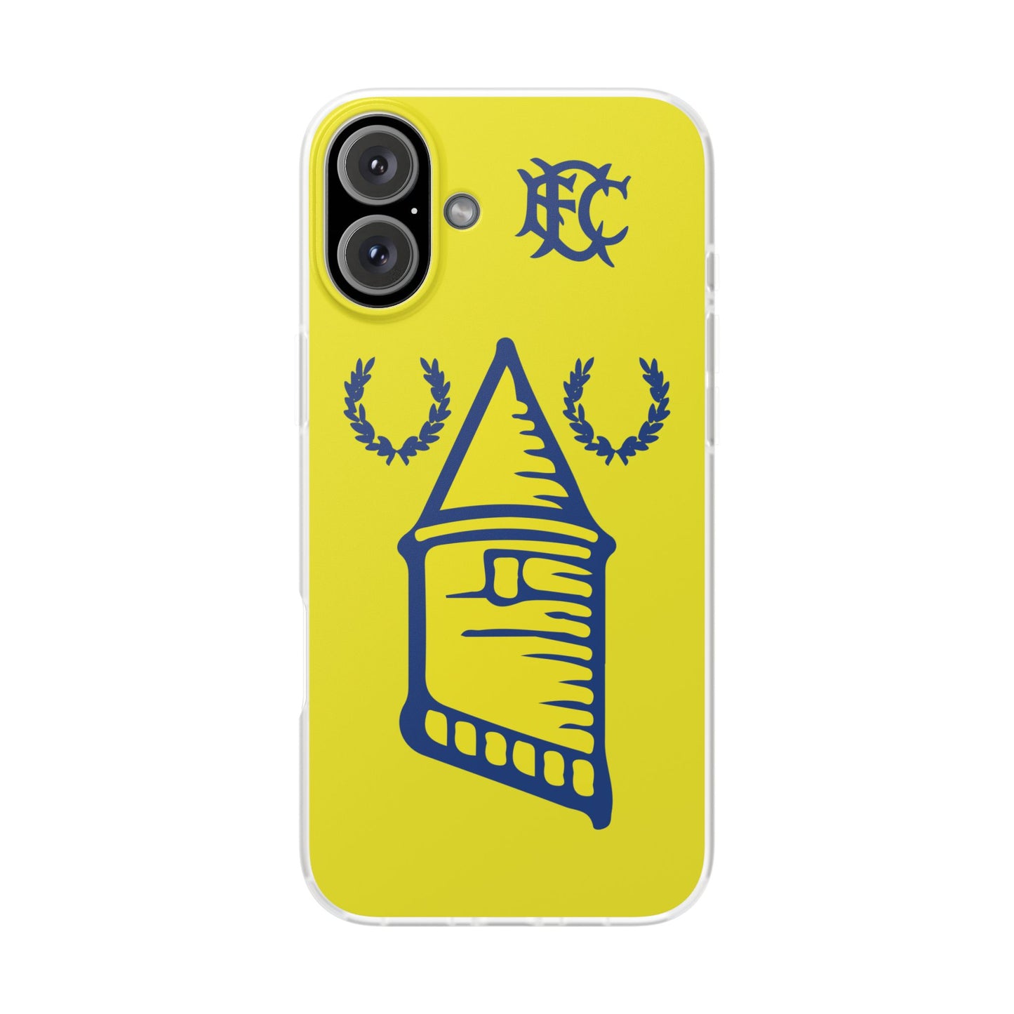 Everton Tower & Monogram Yellow iPhone Flexi Case - iPhone 16, 15, 14, Plus/Pro/Pro Max