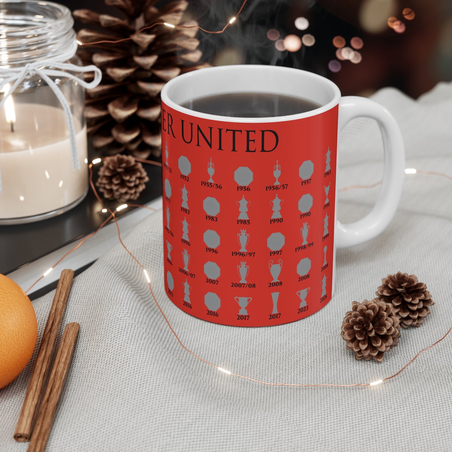 Manchester United Trophies Collection Mug - Red