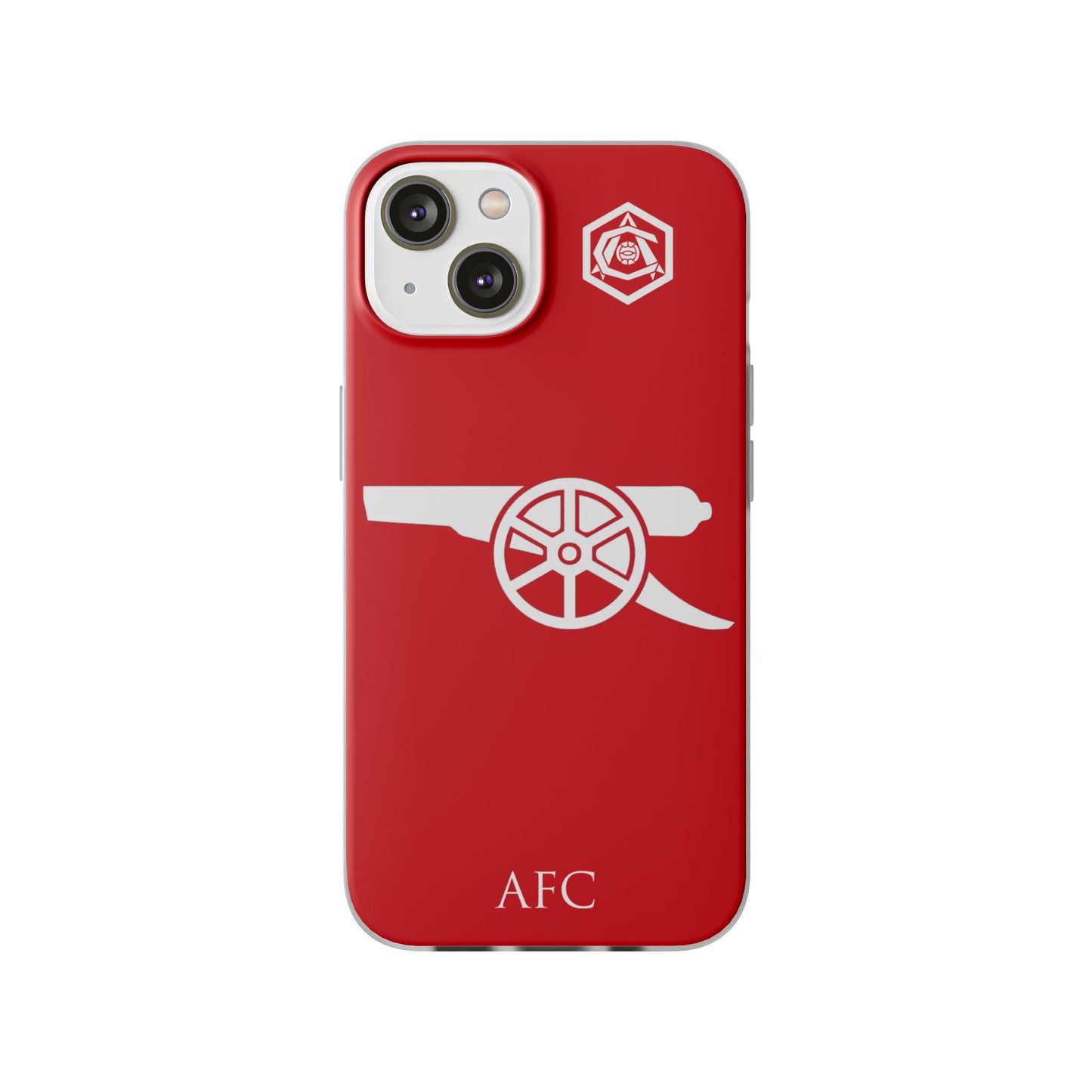 Arsenal Cannon & Monogram Red iPhone Flexi Case - iPhone 16, 15, 14, Plus/Pro/Pro Max