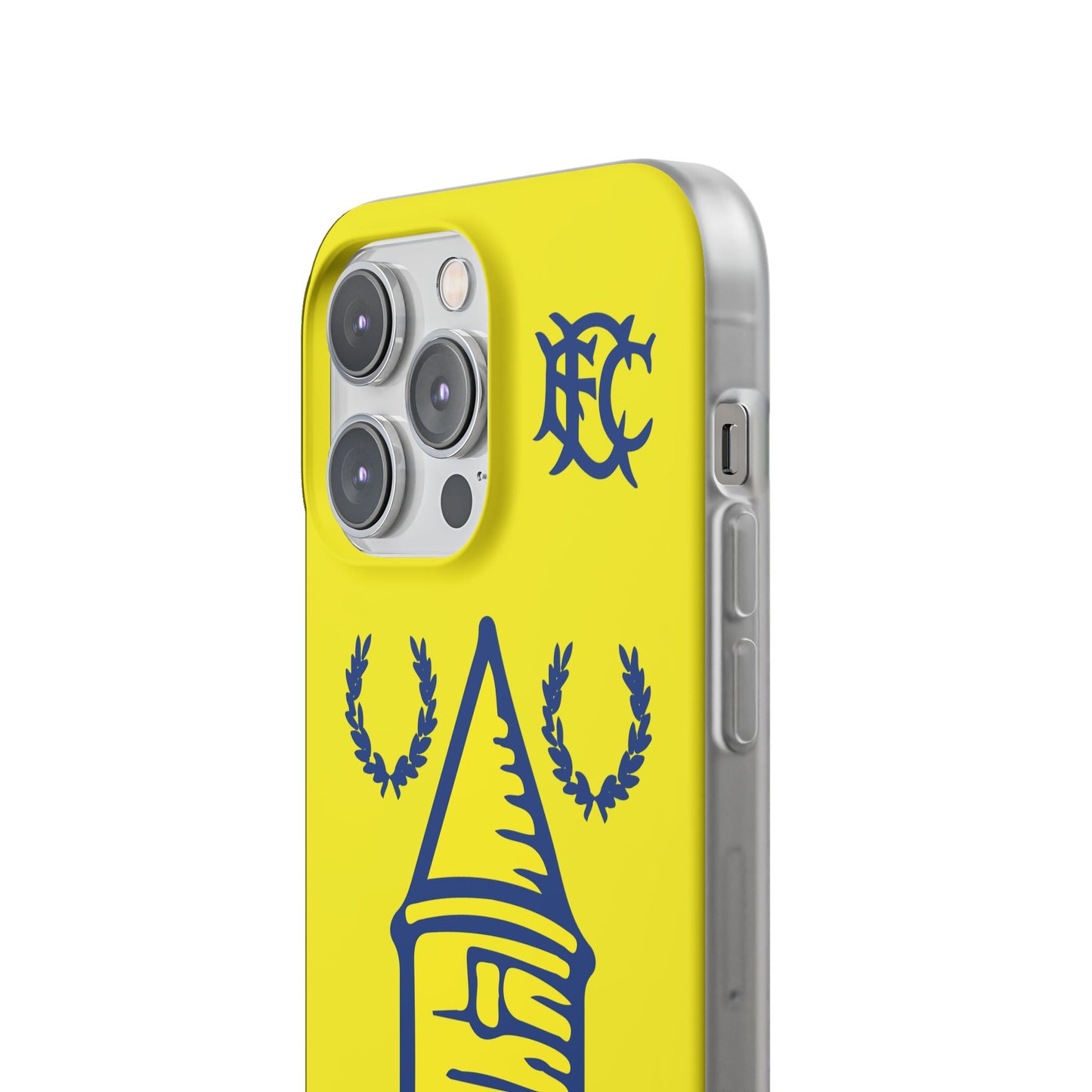 Everton Tower & Monogram Yellow iPhone Flexi Case - iPhone 16, 15, 14, Plus/Pro/Pro Max