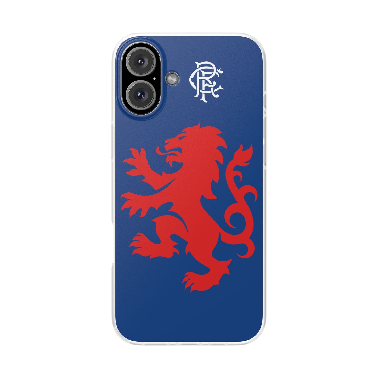 Rangers Lion & Monogram Blue iPhone Flexi Case - iPhone 16, 15, 14, Plus/Pro/Pro Max