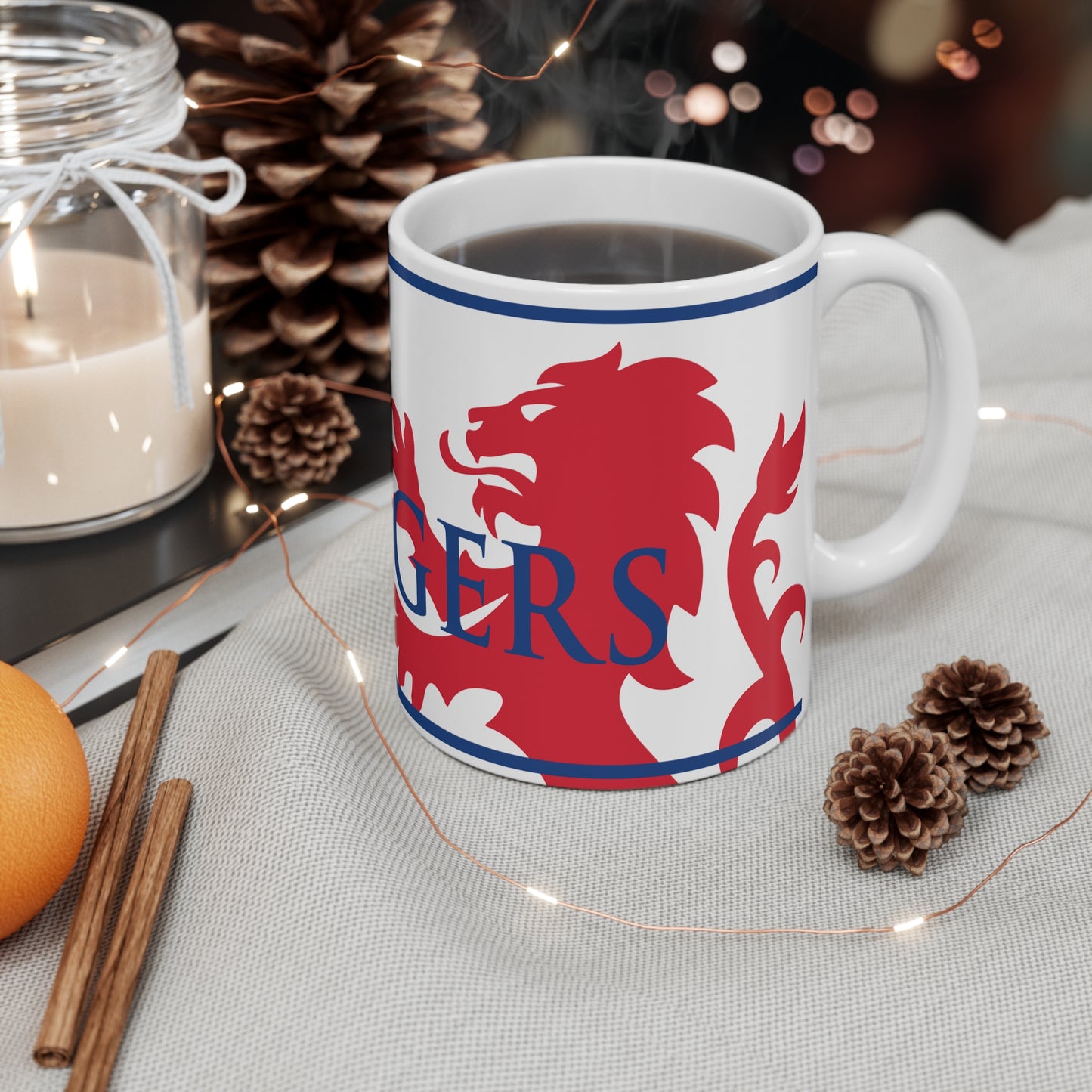 Rangers Lion Mug - White