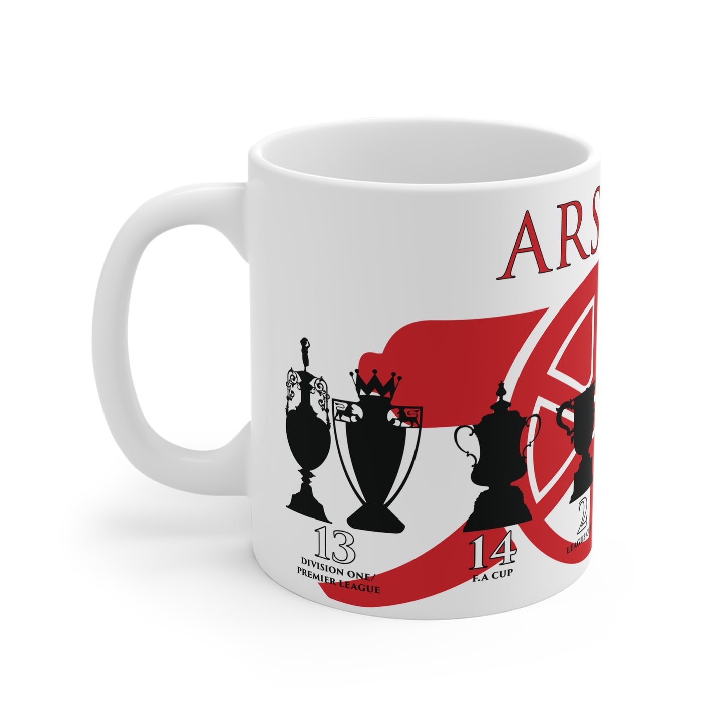 Arsenal Trophies Mug - White - Red Cannon