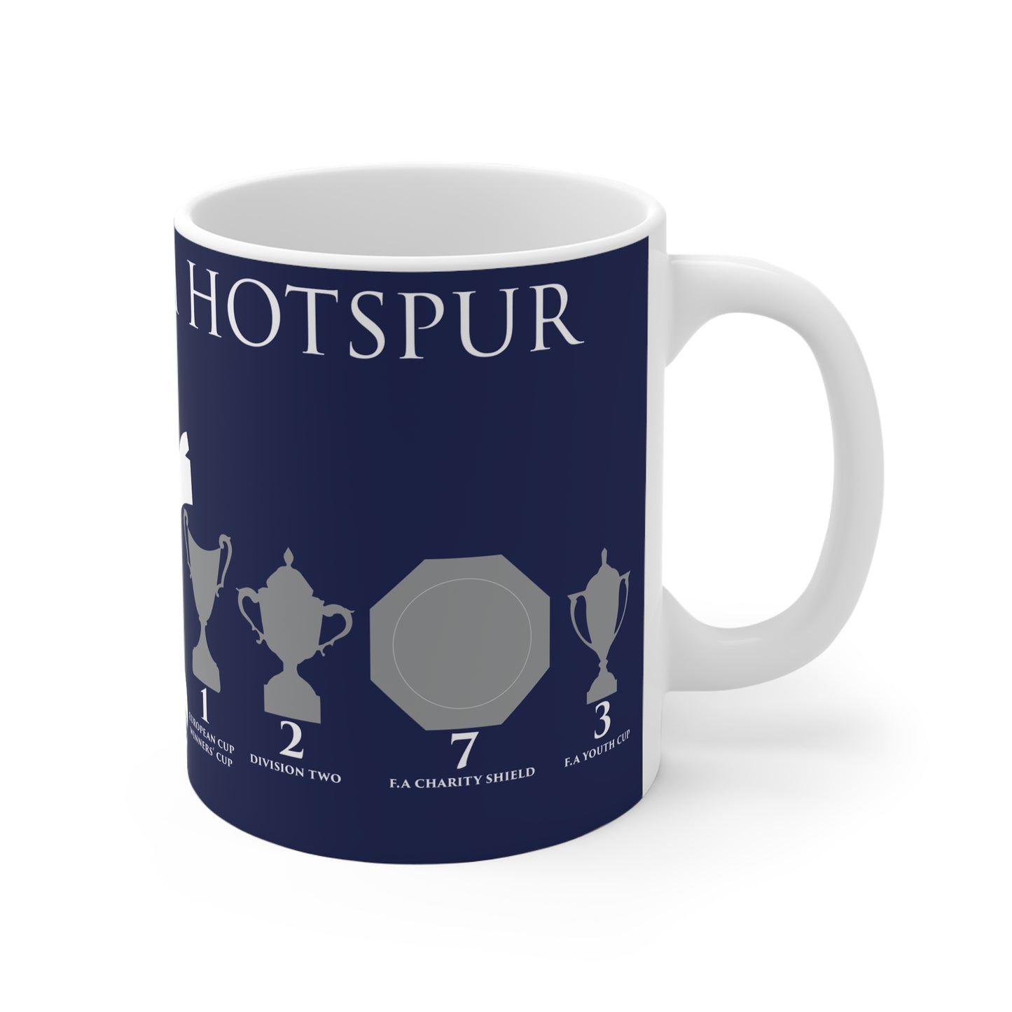 Tottenham Hotspur Trophies & Cockerel Mug - Blue