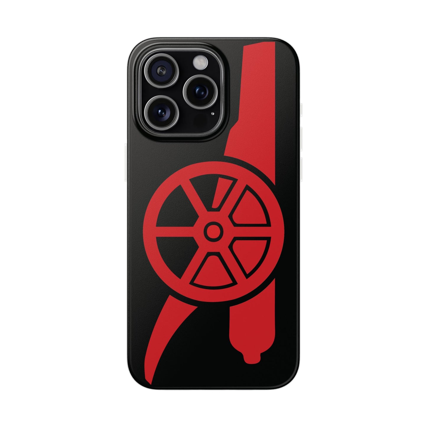 Arsenal Cannon Black iPhone Flexi Case - iPhone 16, 15, 14, Plus/Pro/Pro Max