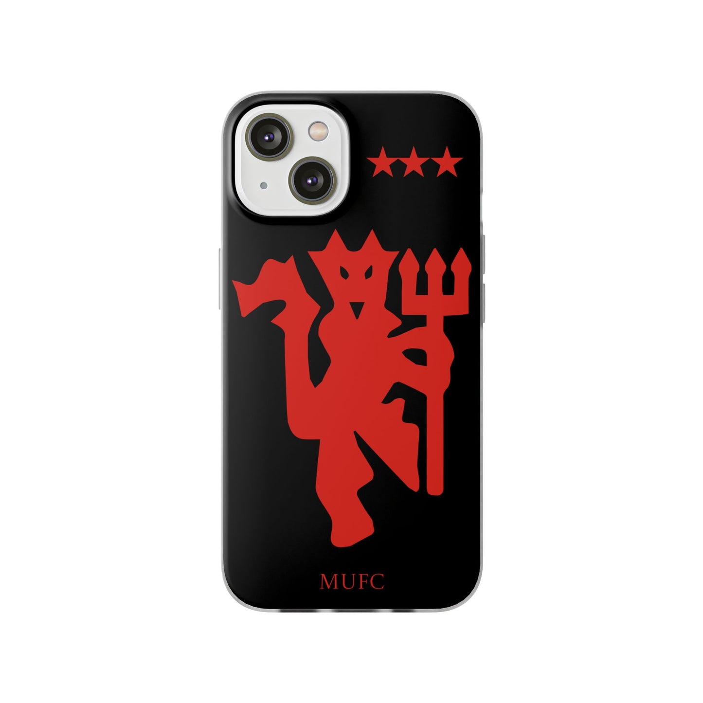 Manchester United iPhone Flexi Case - iPhone 16, 15, 14, Plus/Pro/Pro Max - Black