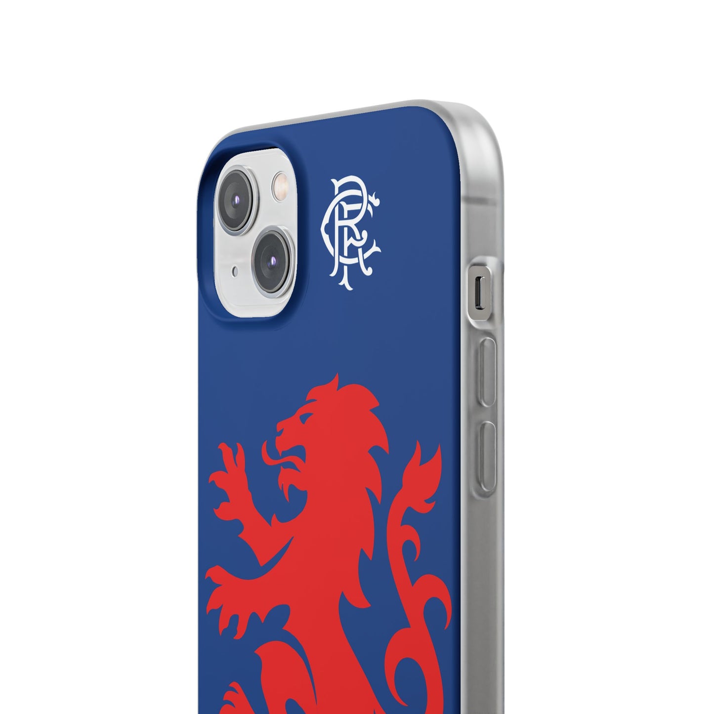 Rangers Lion & Monogram Blue iPhone Flexi Case - iPhone 16, 15, 14, Plus/Pro/Pro Max