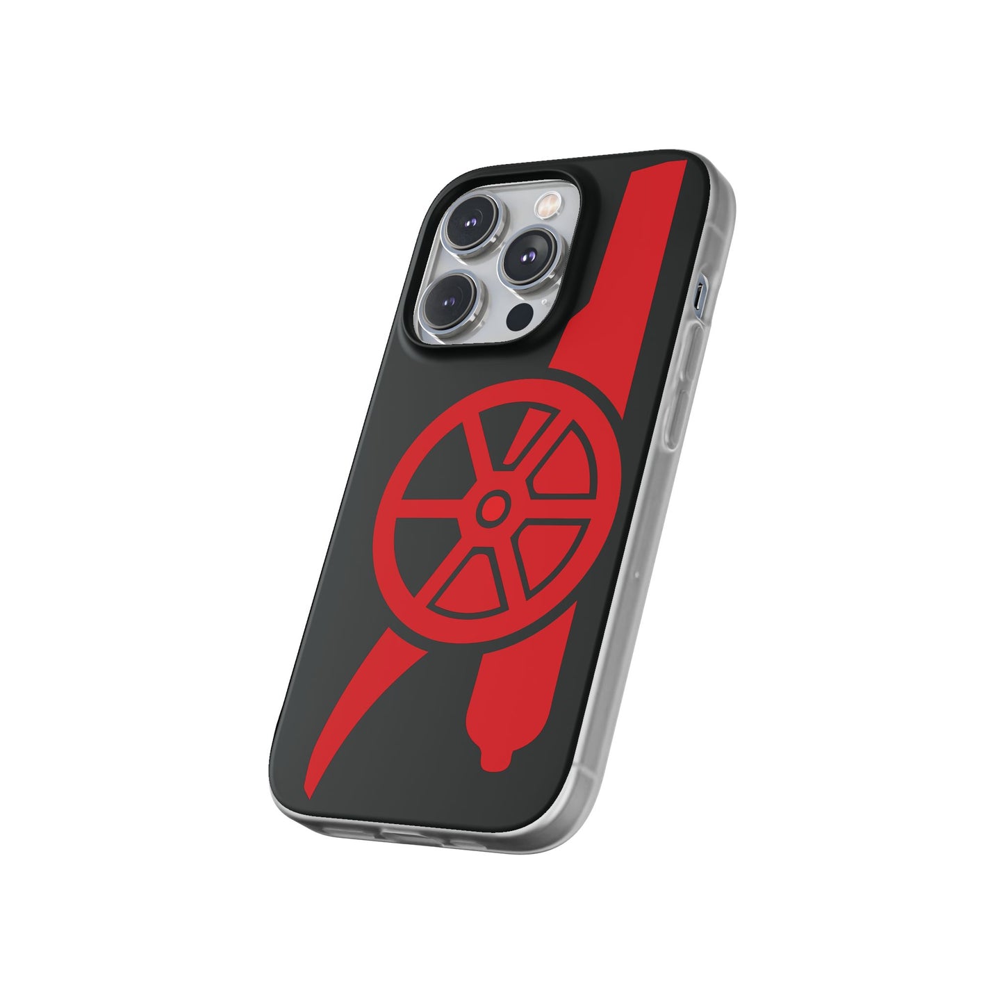 Arsenal Cannon Black iPhone Flexi Case - iPhone 16, 15, 14, Plus/Pro/Pro Max