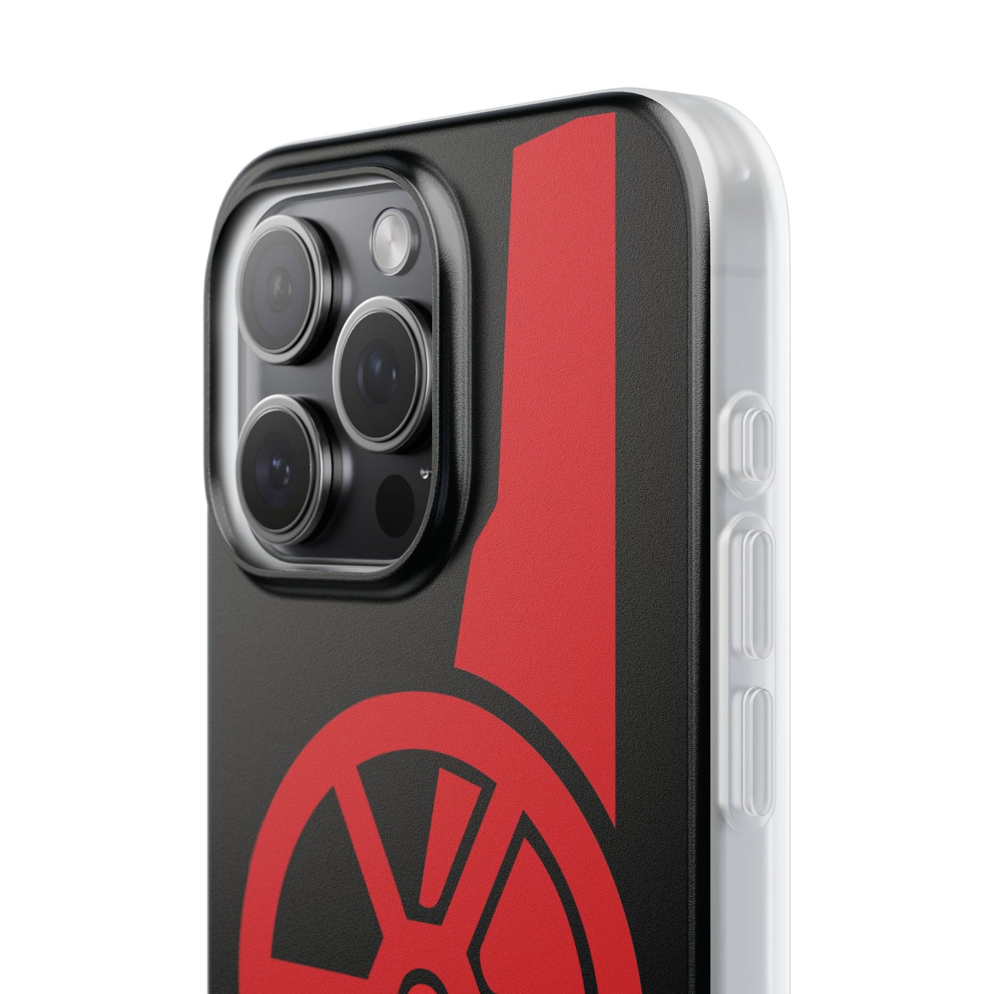 Arsenal Cannon Black iPhone Flexi Case - iPhone 16, 15, 14, Plus/Pro/Pro Max