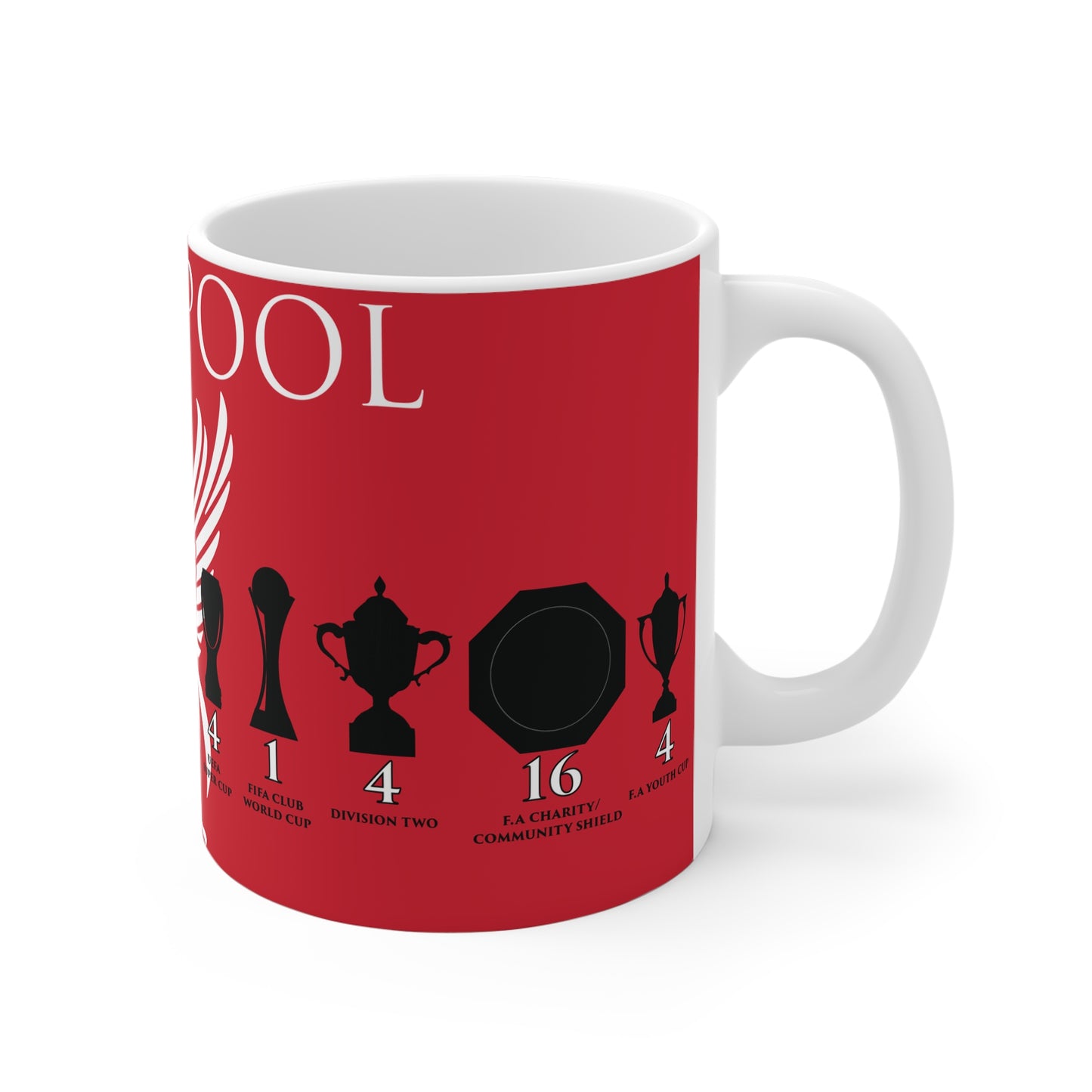 Liverpool Trophies & Liver Bird Mug - Red