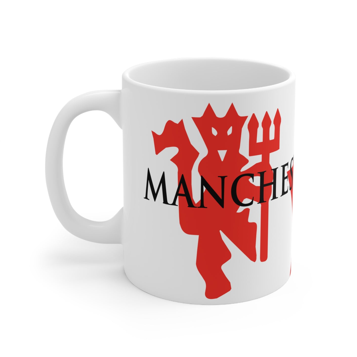 Manchester United Devil Mug - White