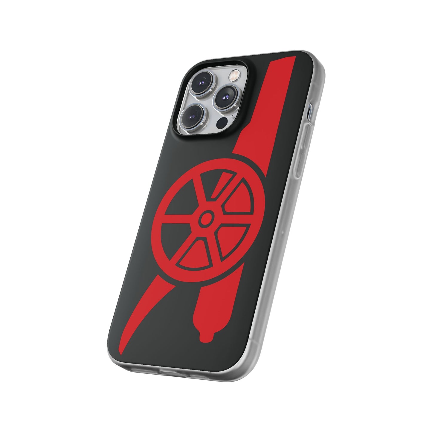 Arsenal Cannon Black iPhone Flexi Case - iPhone 16, 15, 14, Plus/Pro/Pro Max