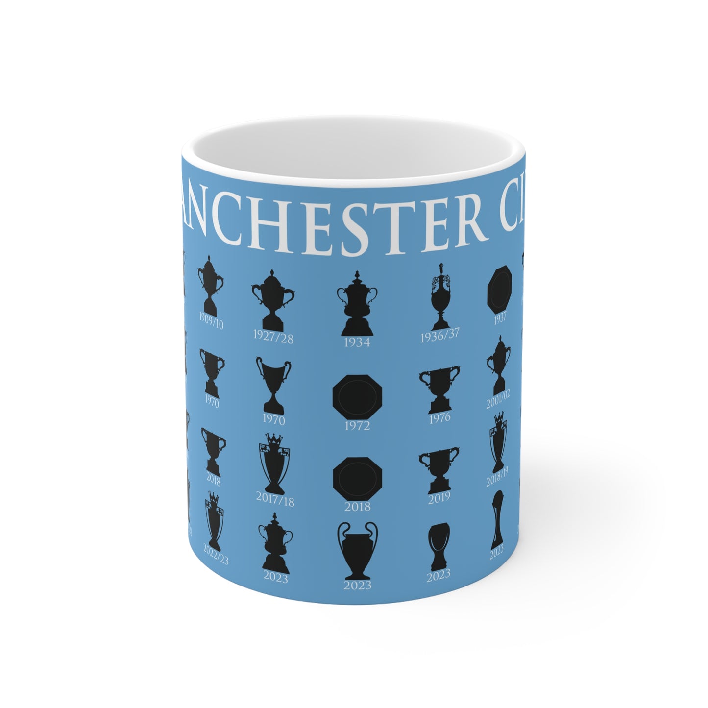 Manchester City Trophies Collection Mug - Blue