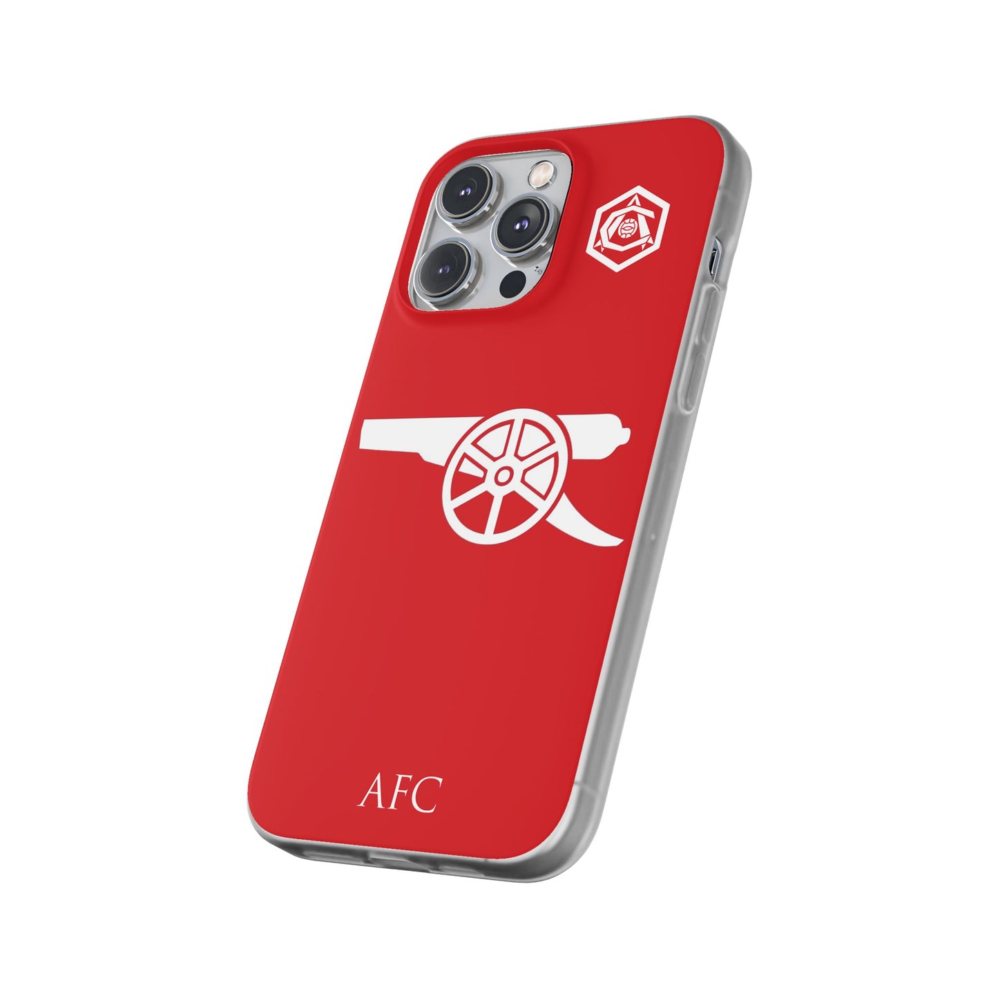 Arsenal Cannon & Monogram Red iPhone Flexi Case - iPhone 16, 15, 14, Plus/Pro/Pro Max