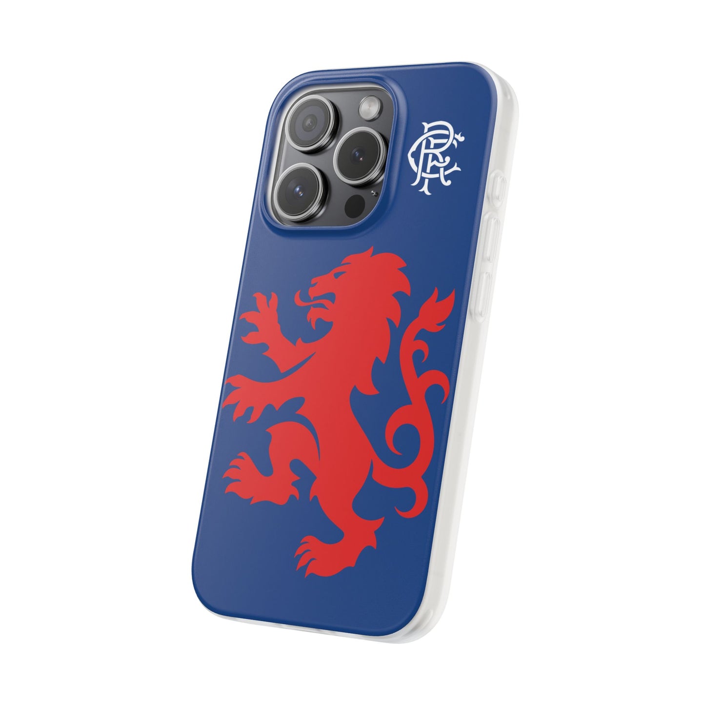 Rangers Lion & Monogram Blue iPhone Flexi Case - iPhone 16, 15, 14, Plus/Pro/Pro Max