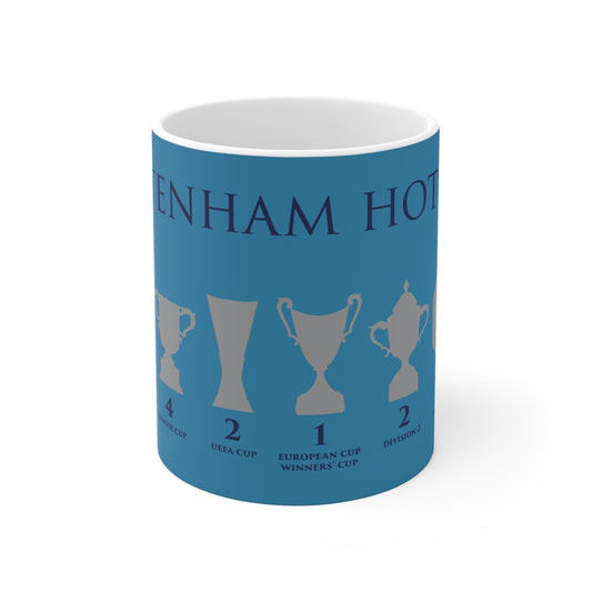 Tottenham Hotspur Trophies Mug - Cyan