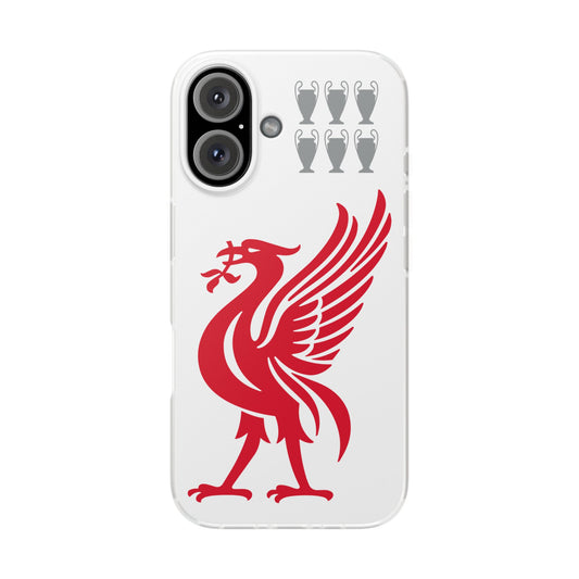 Liverpool White iPhone Flexi Case - iPhone 16, 15, 14, Plus/Pro/Pro Max