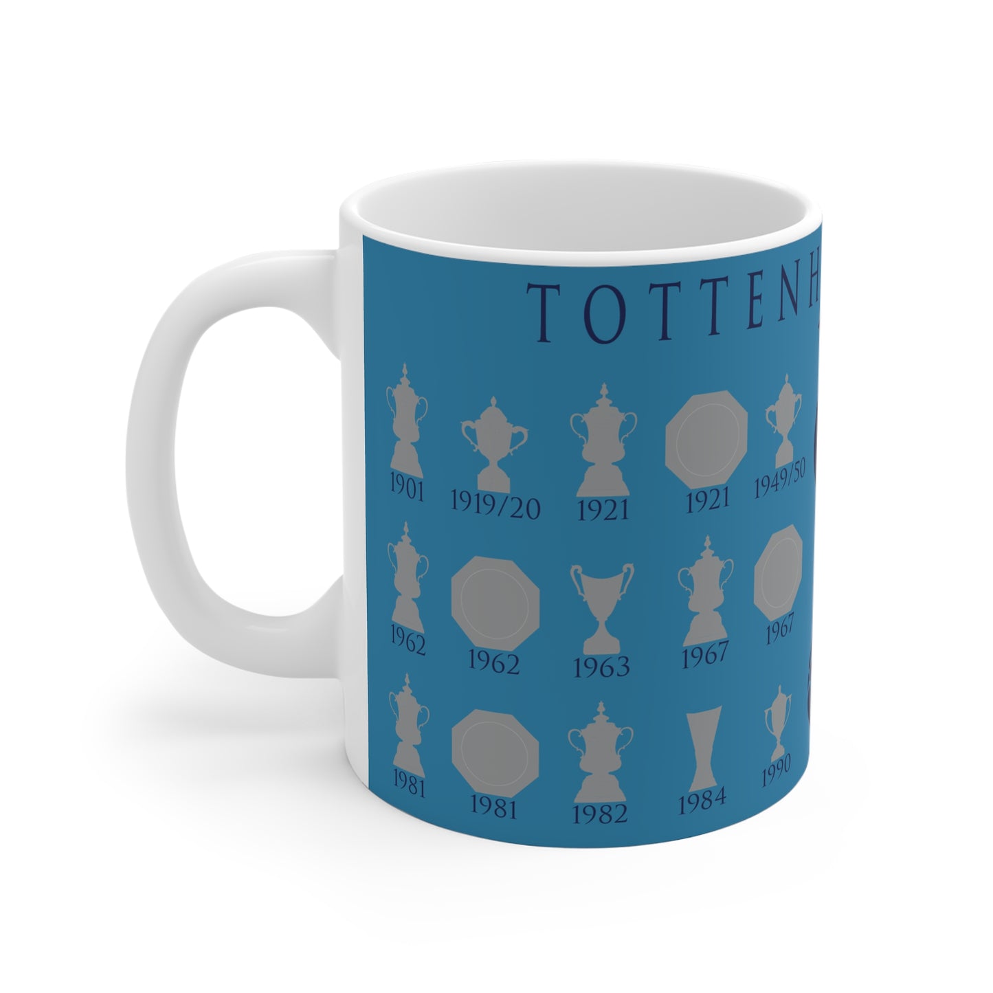 Tottenham Hotspur Trophies Collection & Cockerel Mug - Cyan