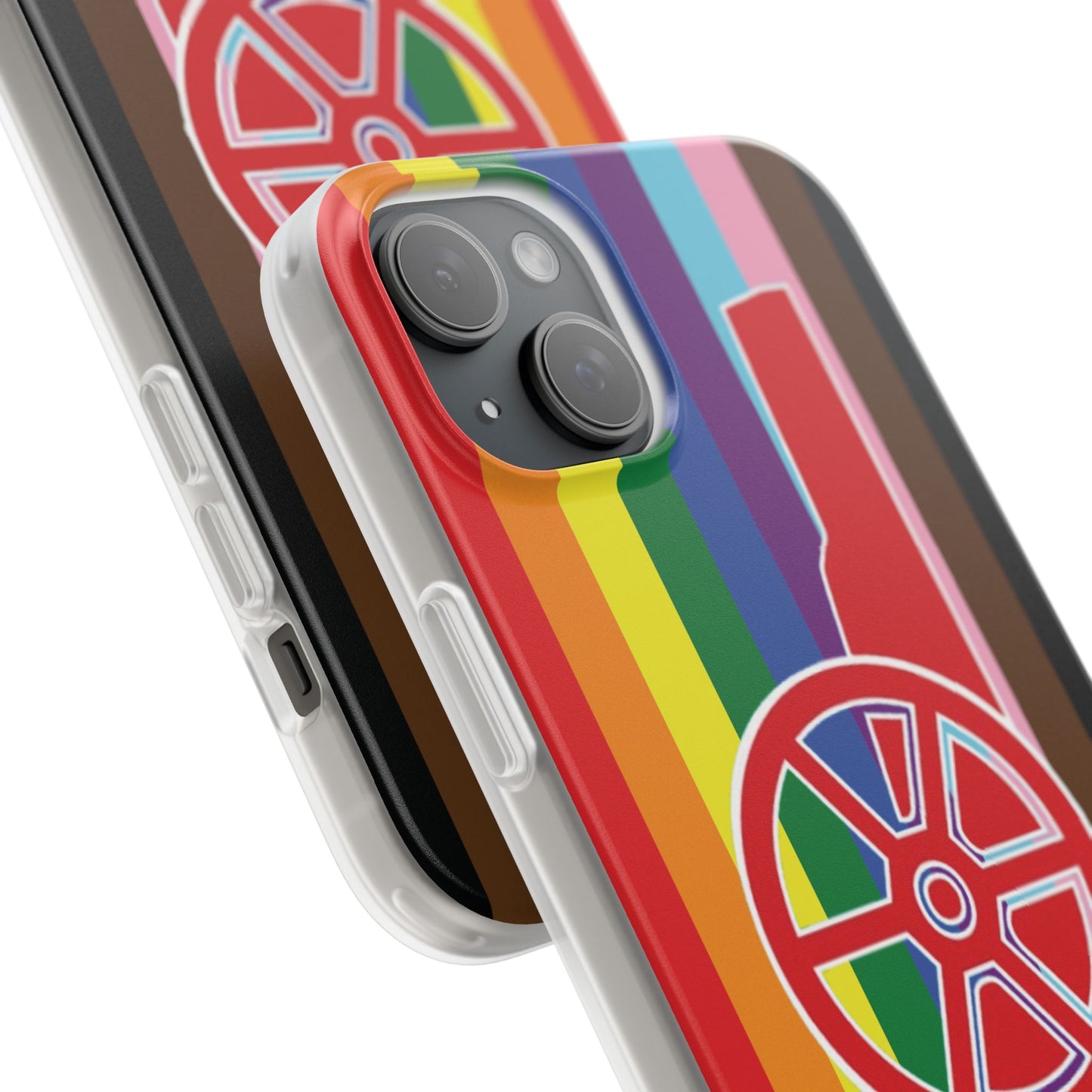 Arsenal Cannon Rainbow iPhone Flexi Case - iPhone 16, 15, 14, Plus/Pro/Pro Max