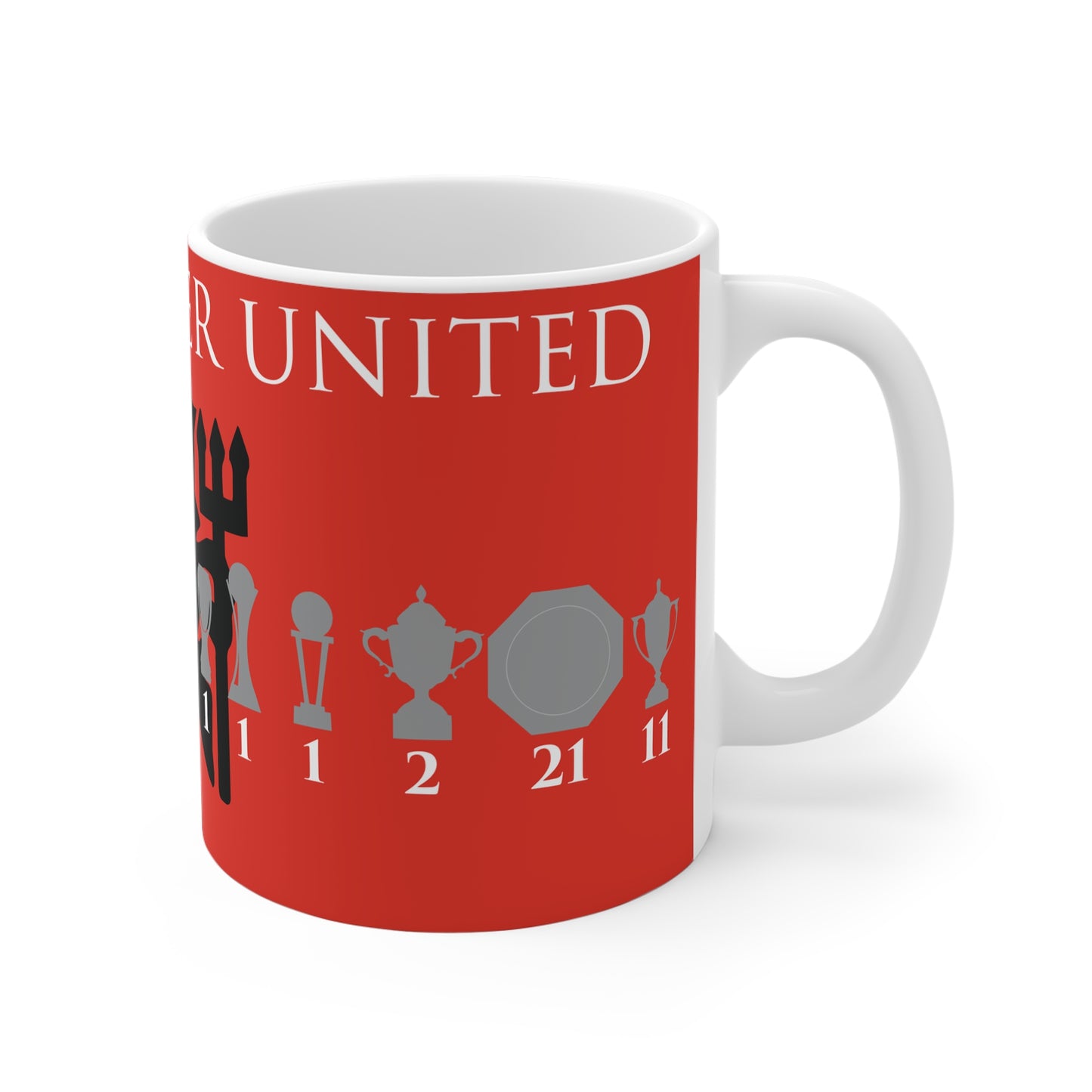 Manchester United Trophies & Black Devil Mug - Red