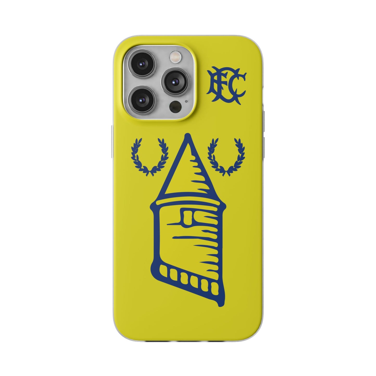 Everton Tower & Monogram Yellow iPhone Flexi Case - iPhone 16, 15, 14, Plus/Pro/Pro Max