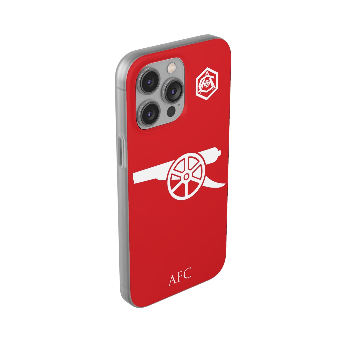 Arsenal Cannon & Monogram Red iPhone Flexi Case - iPhone 16, 15, 14, Plus/Pro/Pro Max