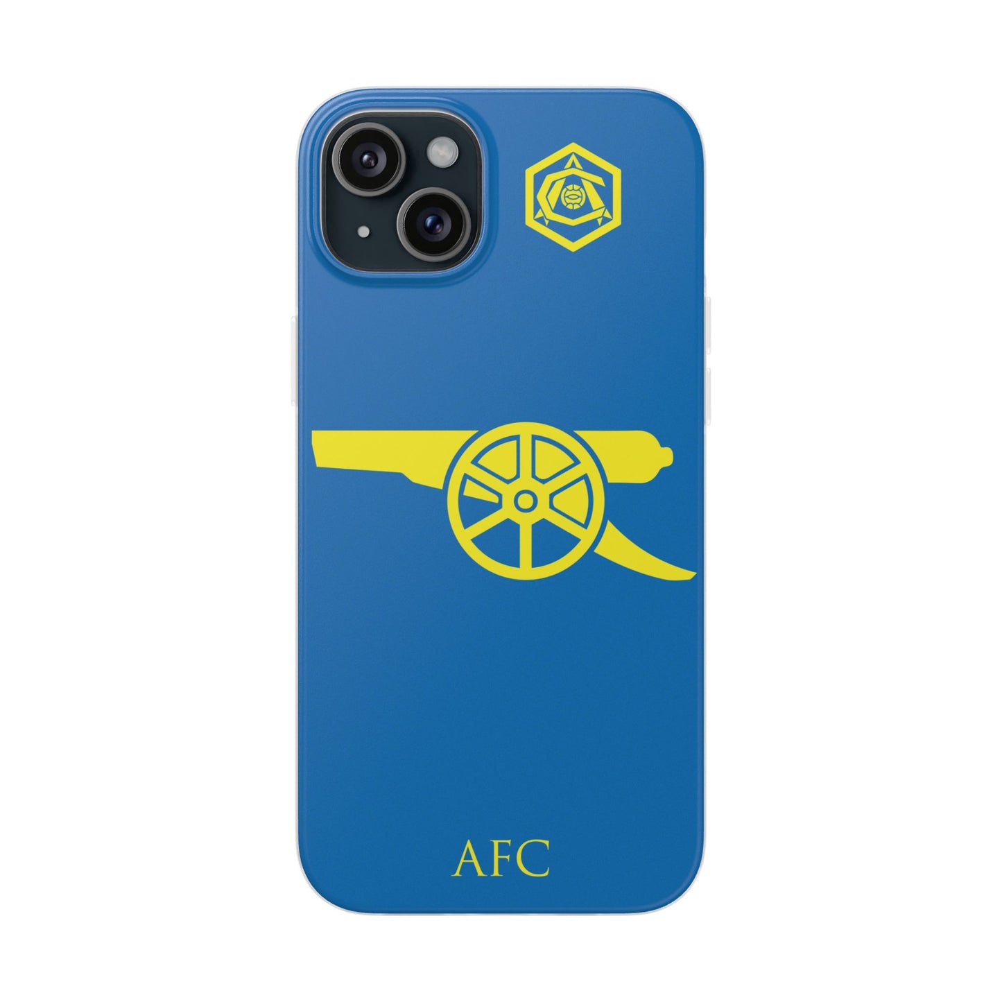 Arsenal Cannon & Monogram Blue iPhone Flexi Case - iPhone 16, 15, 14. Plus/Pro/Pro Max