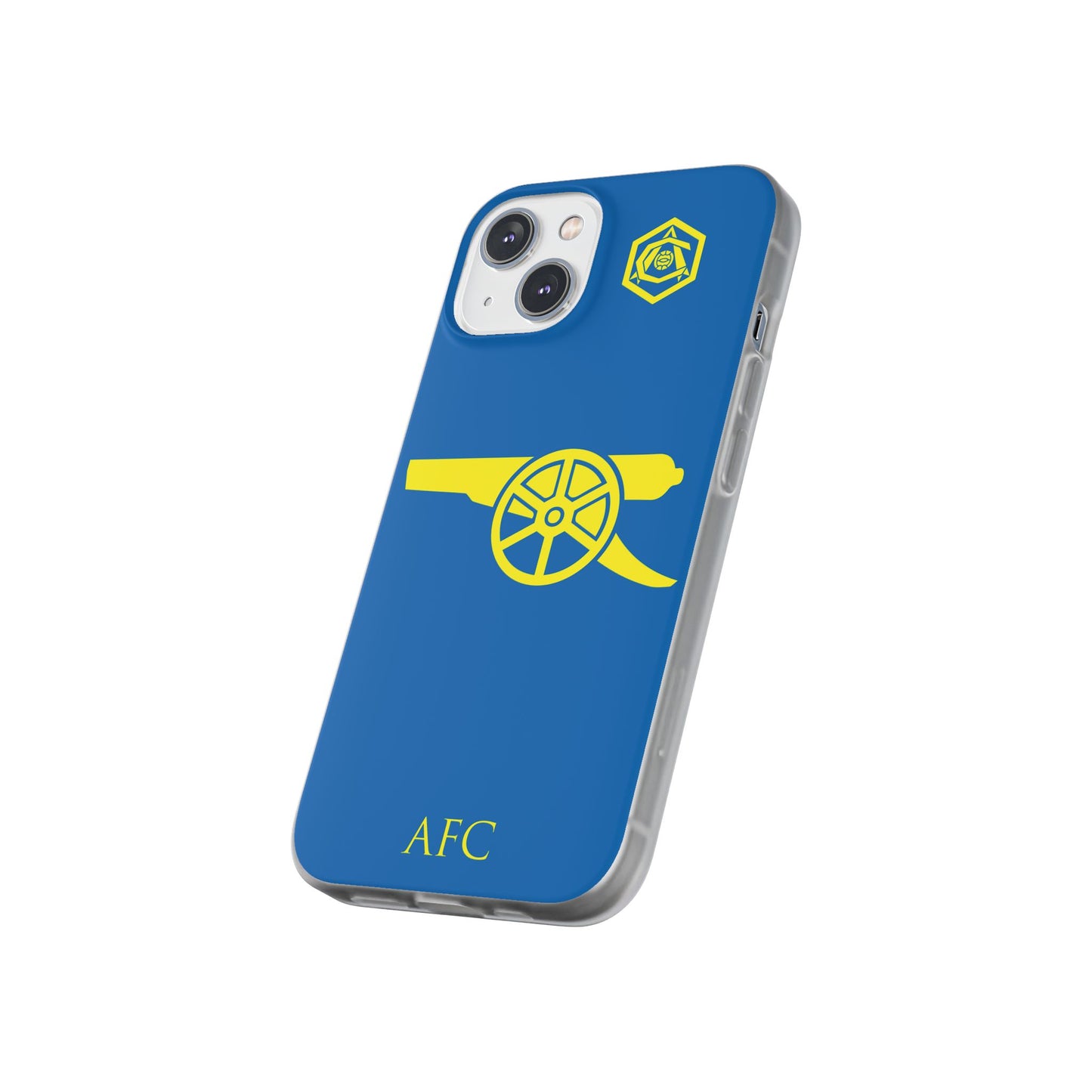 Arsenal Cannon & Monogram Blue iPhone Flexi Case - iPhone 16, 15, 14. Plus/Pro/Pro Max