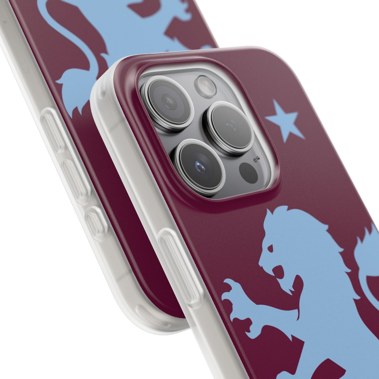 Aston Villa iPhone Flexi Case - iPhone 16, 15, 14, Plus/Pro/Pro Max - Claret