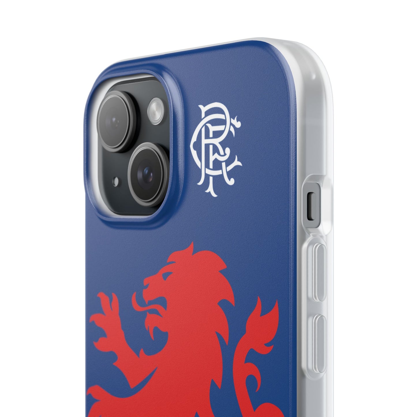 Rangers Lion & Monogram Blue iPhone Flexi Case - iPhone 16, 15, 14, Plus/Pro/Pro Max