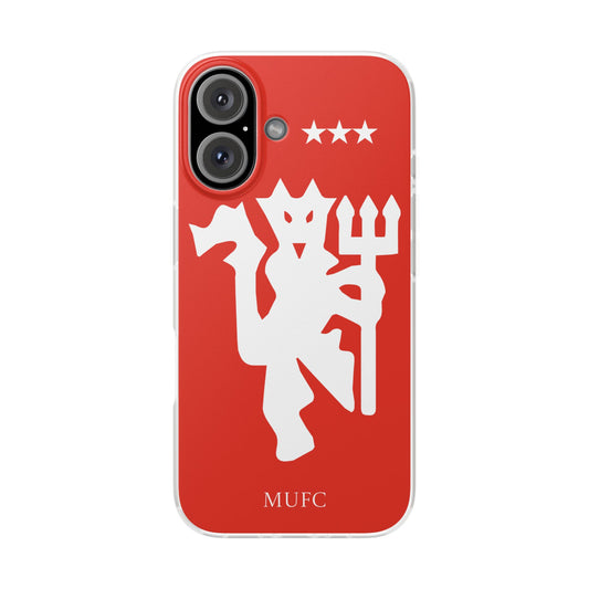 Manchester United iPhone Flexi Case - iPhone 16, 15, 14, Plus/Pro/Pro Max - Red