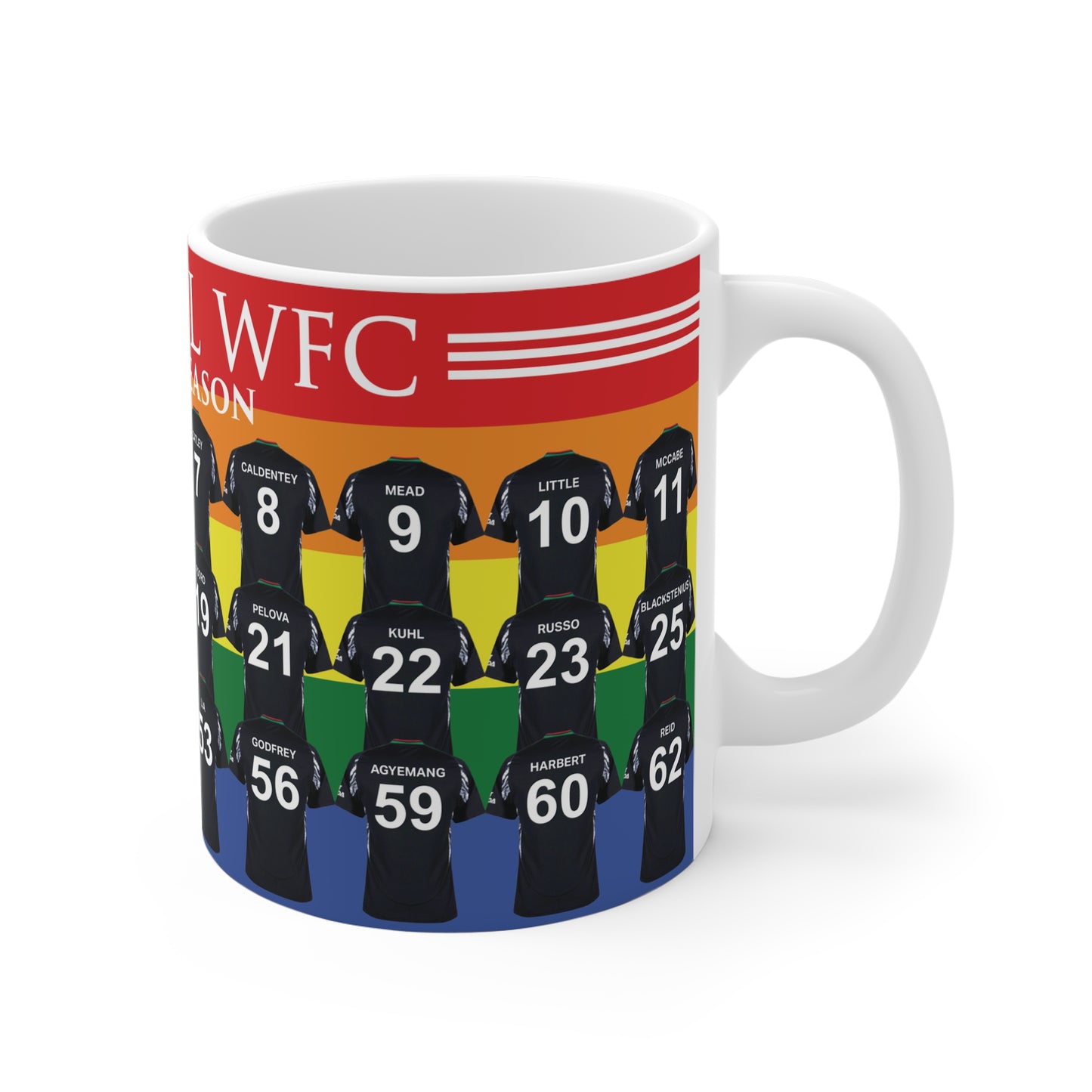 Arsenal Women Away Kit Mug - Rainbow