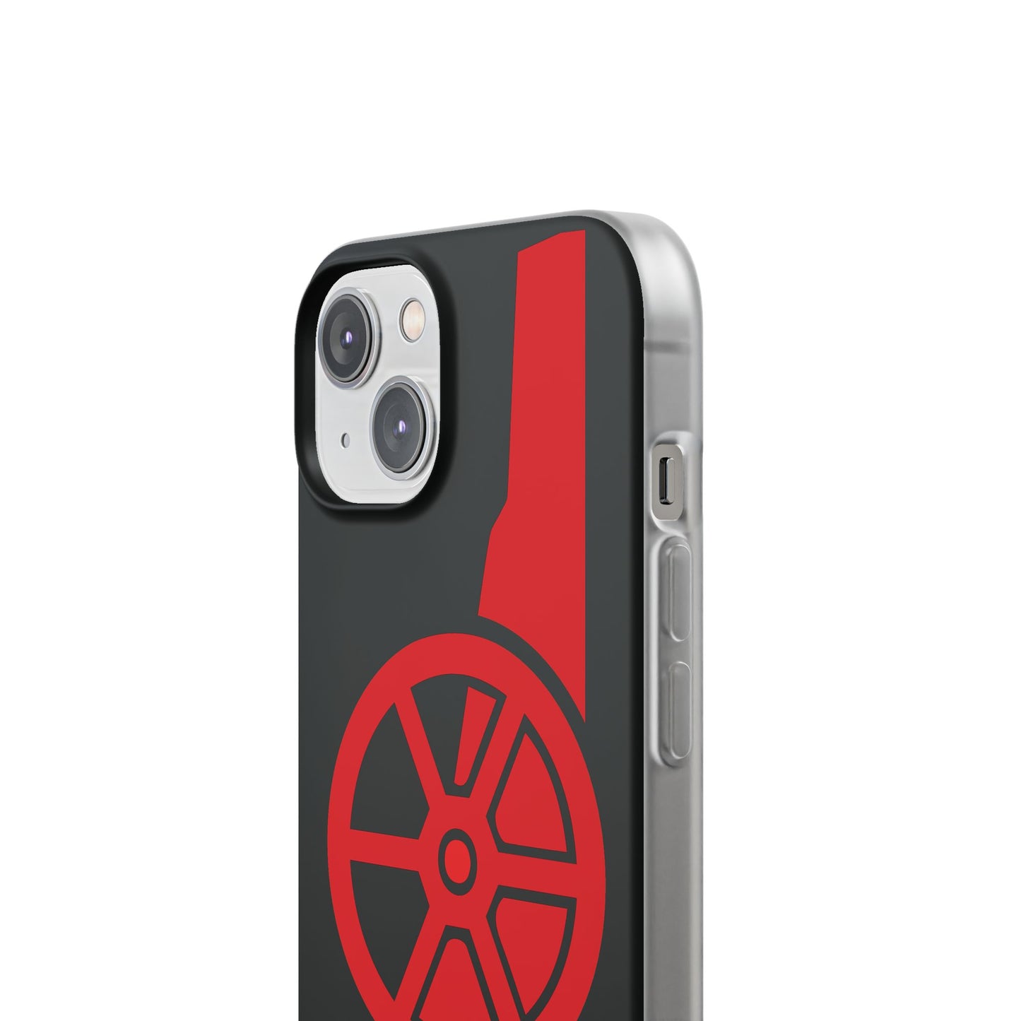 Arsenal Cannon Black iPhone Flexi Case - iPhone 16, 15, 14, Plus/Pro/Pro Max