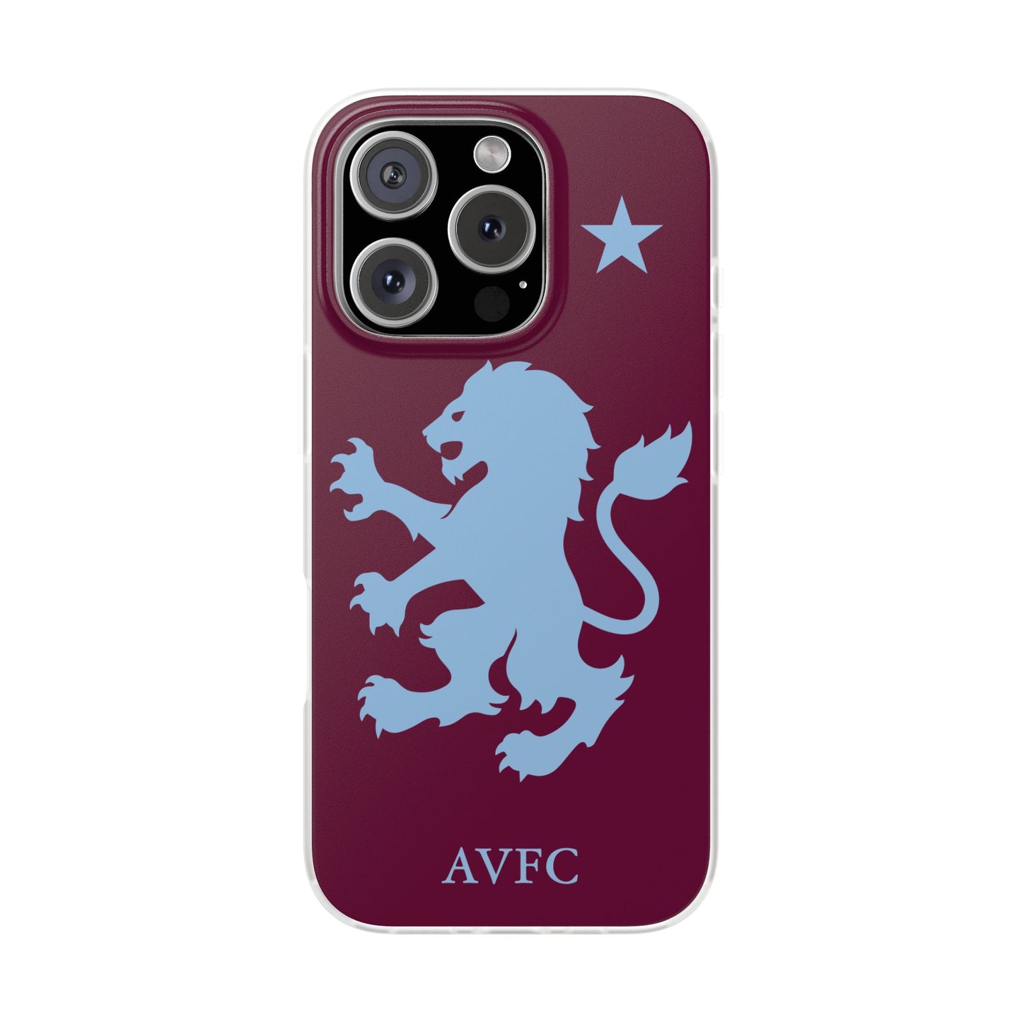 Aston Villa iPhone Flexi Case - iPhone 16, 15, 14, Plus/Pro/Pro Max - Claret