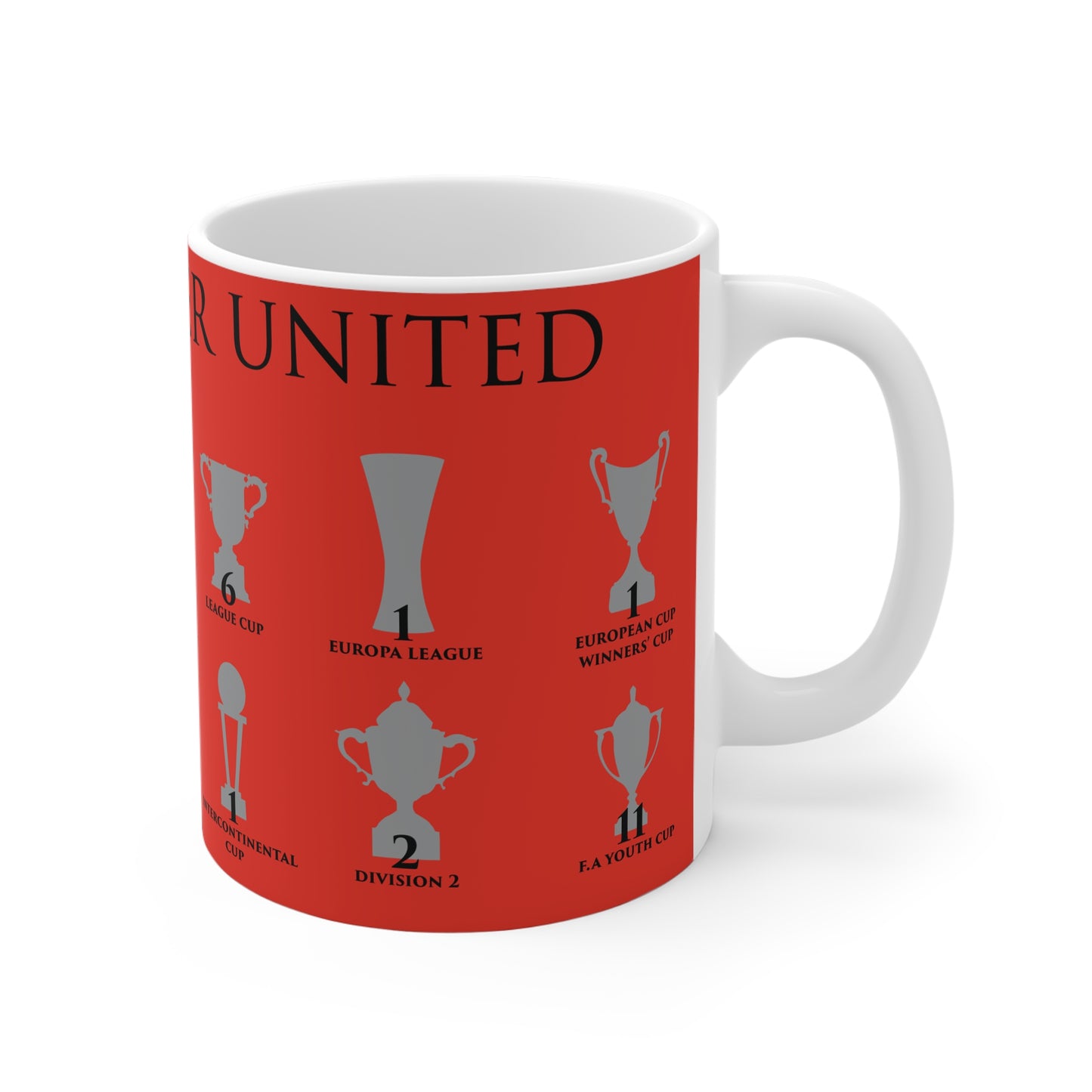 Manchester United Trophies Mug - Red